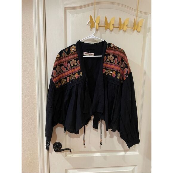 Free People Embroidered lightweight jacket NWOT - Picture 2 of 10